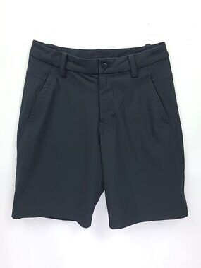 Lululemon Mens Athleisure Activewear Golf 10" Shorts Size 30 Black Summer Casual
